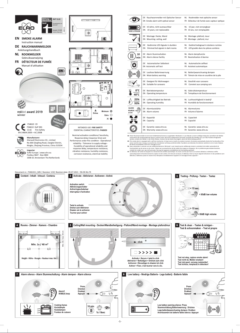 First page image of the manual for FS461061