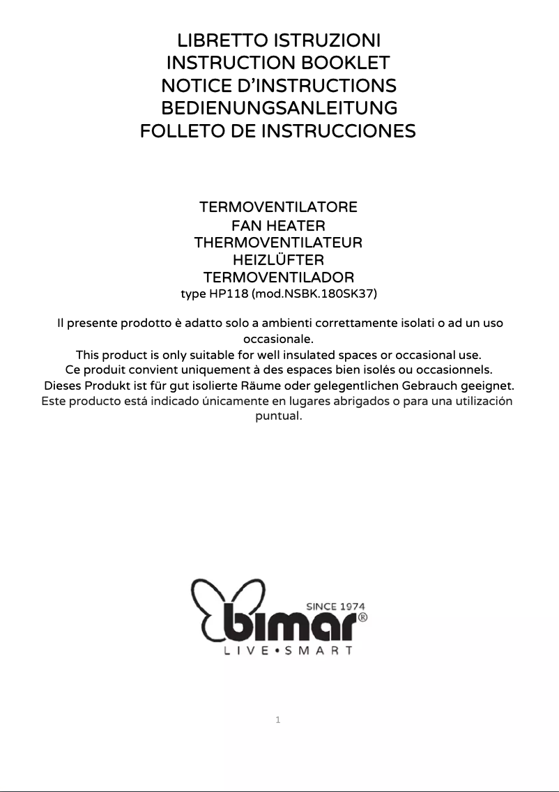 First page image of the manual for HP118