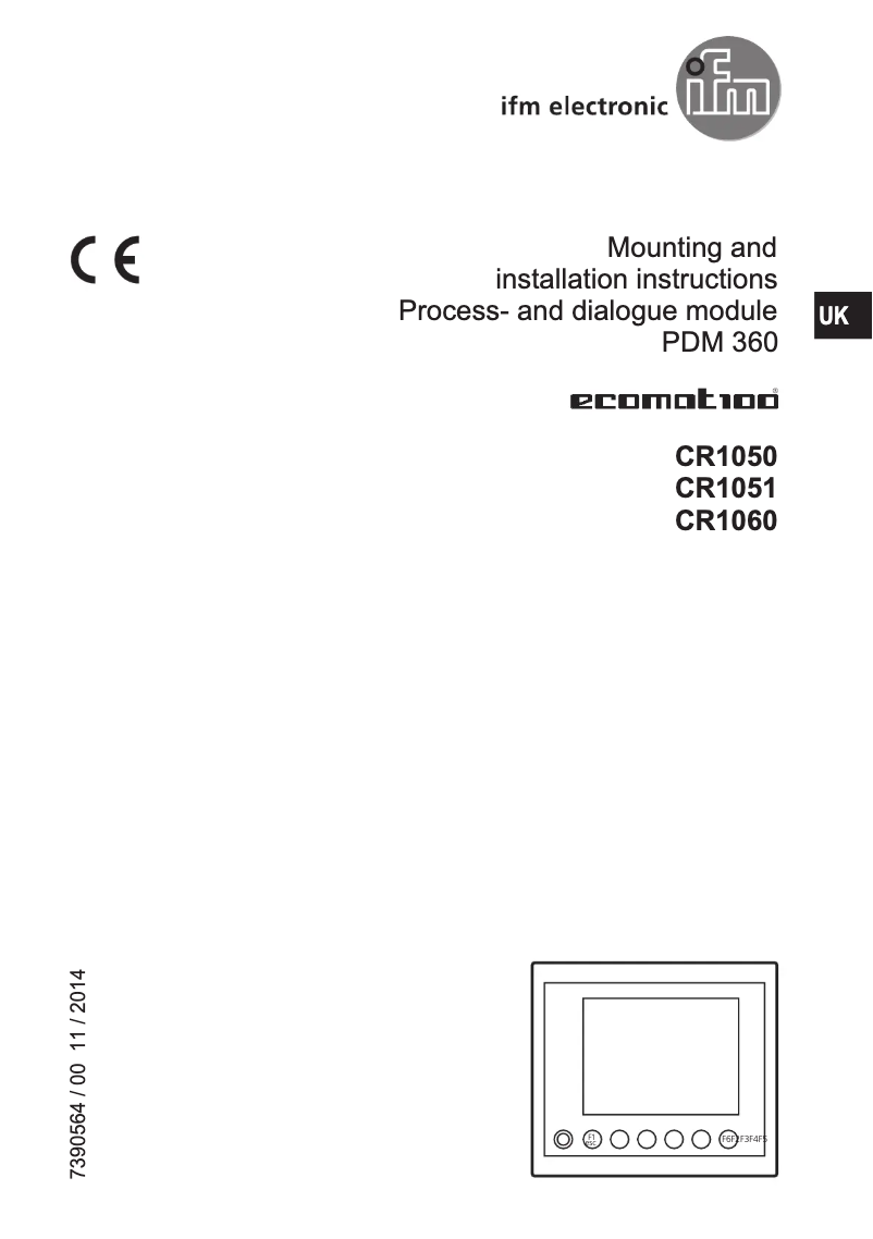First page image of the manual for EC2083