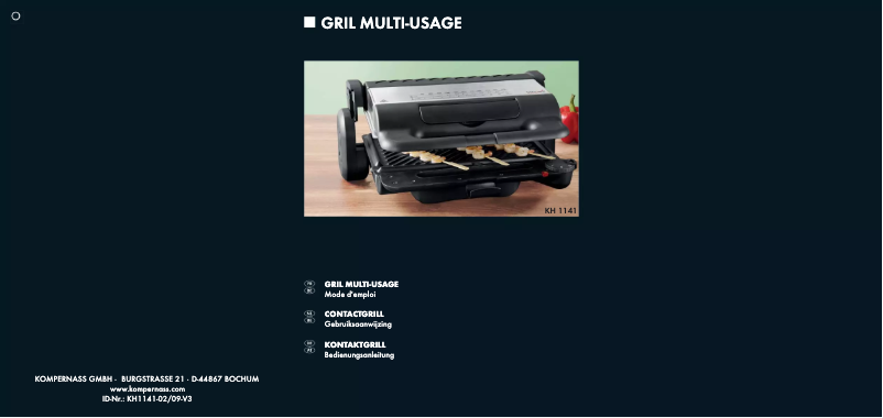 Page 1 de la notice Manuel utilisateur Bifinett KH 1141