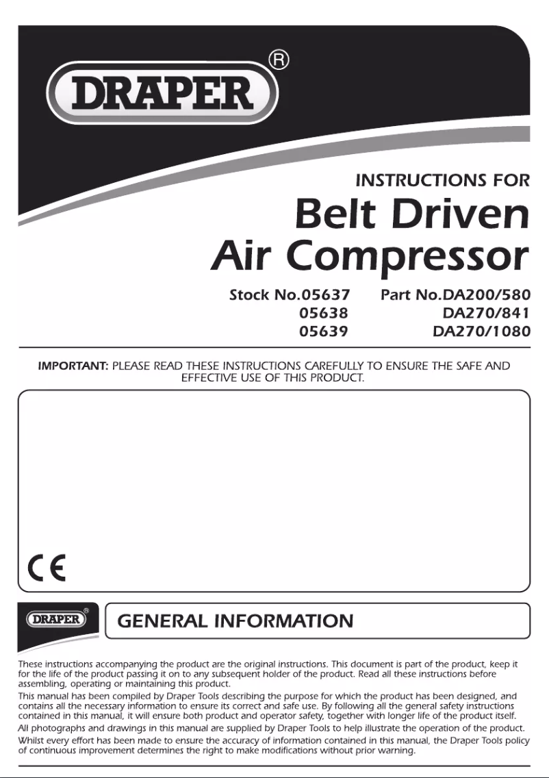 First page image of the manual for 415V 270L