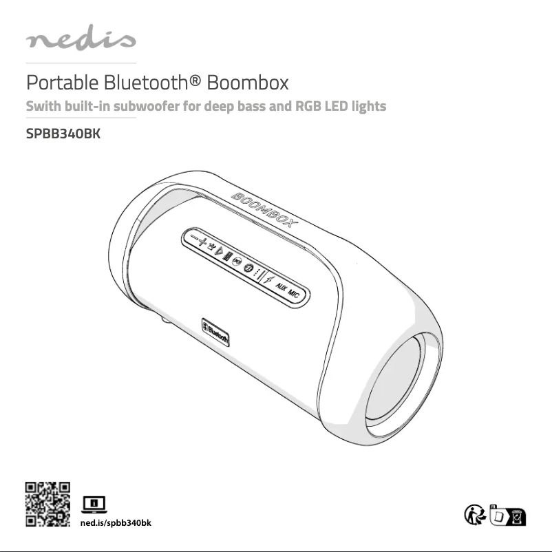 Page 1 of the manual User Manual Nedis SPBB340BK