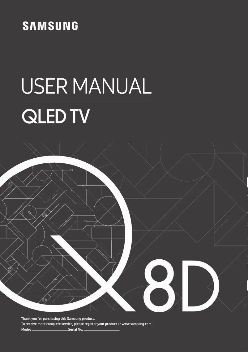 Page 1 of the manual User Manual Samsung QE75Q8DNATXXU
