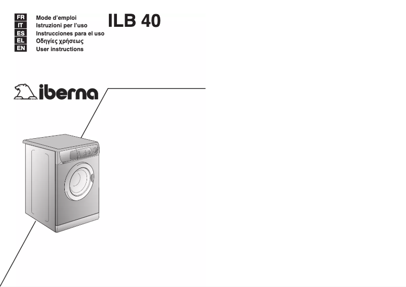 First page image of the manual for ILB 40-01S