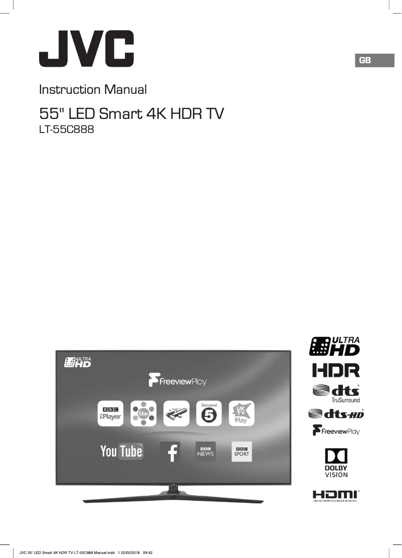 First page image of the manual for LT-55C888