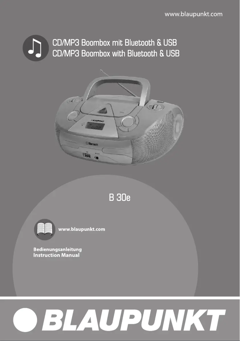 First page image of the manual for B 30e