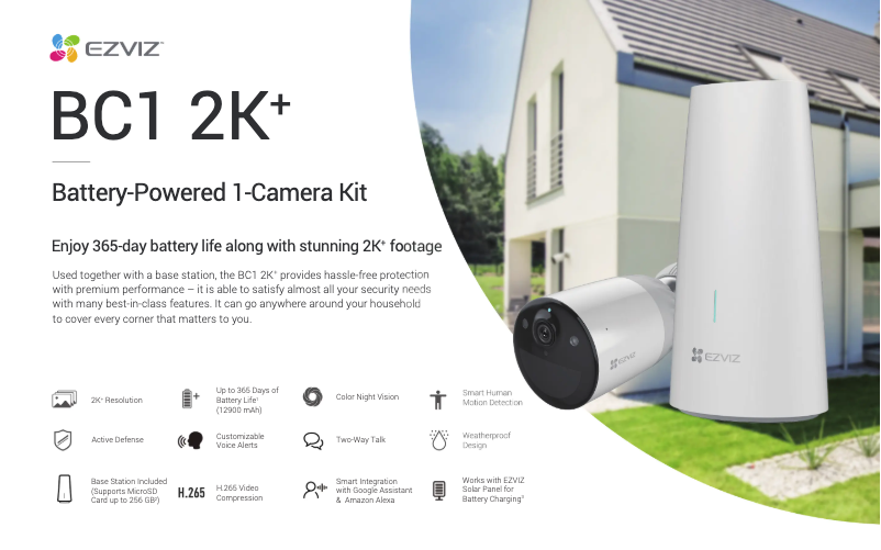 Page 1 de la notice Fiche technique EZVIZ BC1-B1