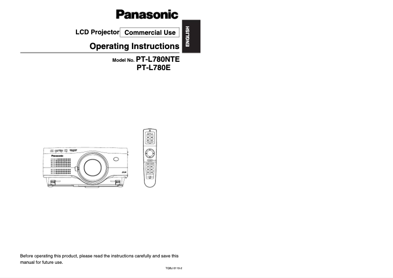 First page image of the manual for PT-L780E