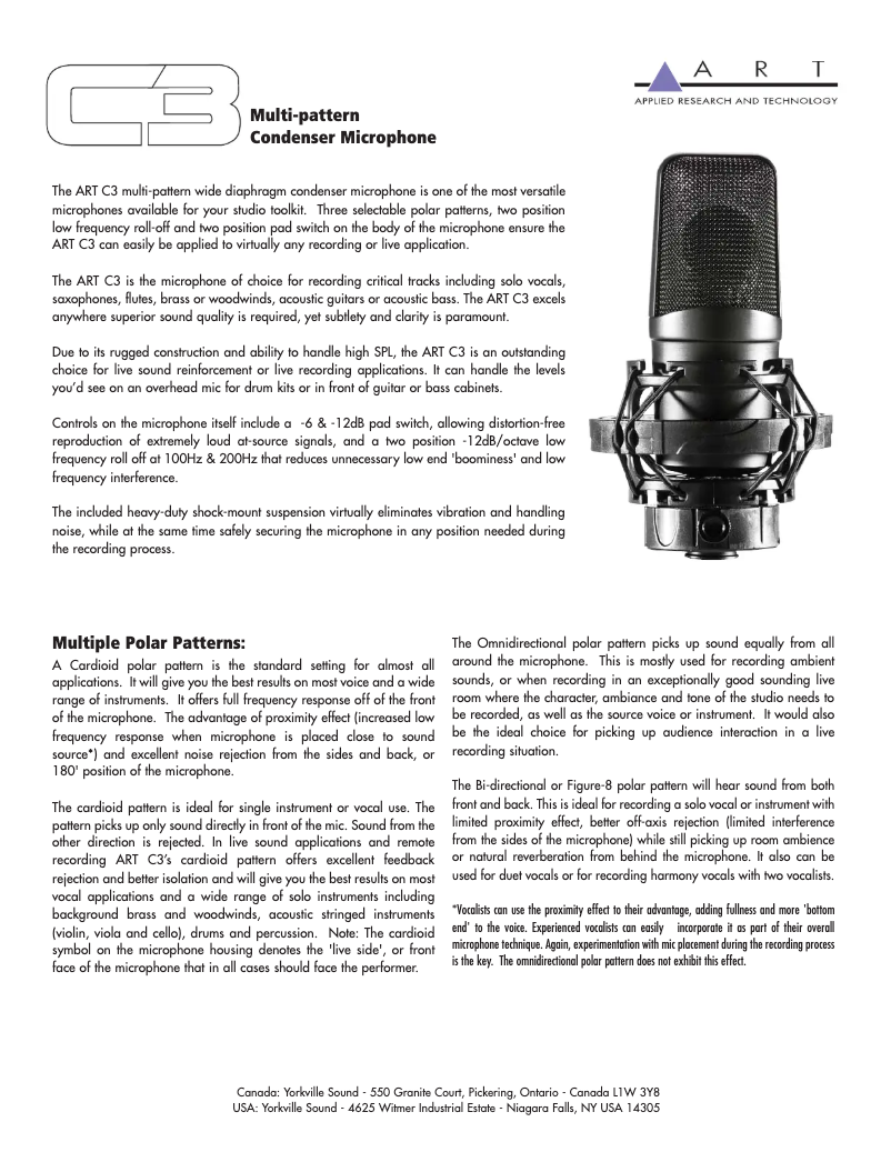 First page image of the manual for C3