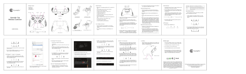 Page 1 of the manual User Manual Gamesir T2a