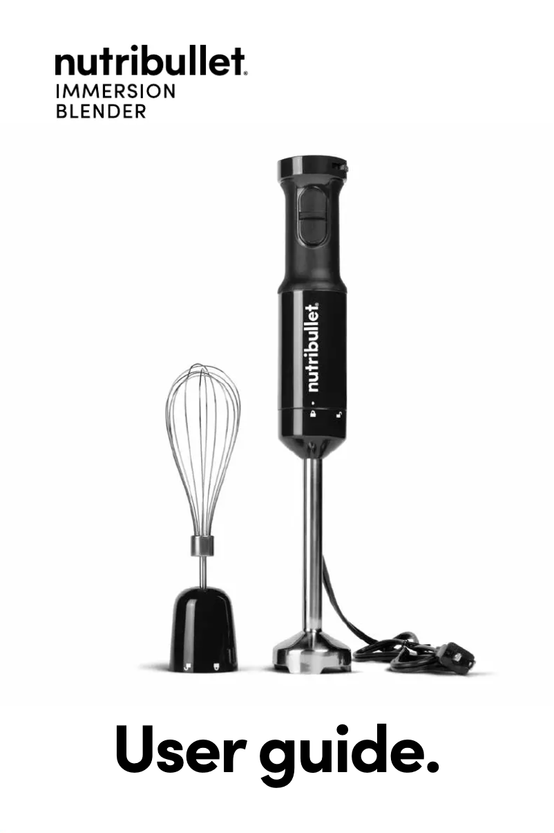 Page 1 of the manual User Manual NutriBullet Immersion Blender
