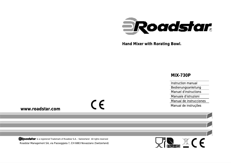 Page 1 of the manual User Manual Roadstar MIX-730P
