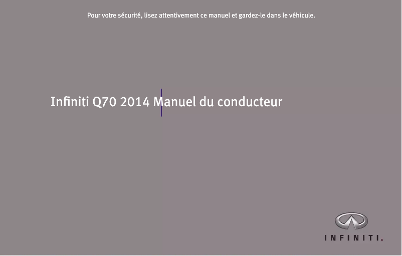 First page image of the manual for Q70n (2014)