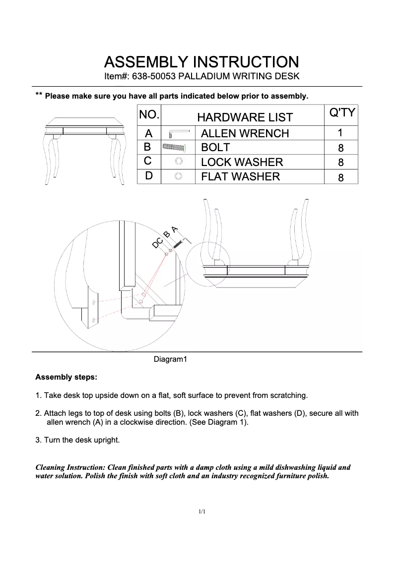 Page 1 of the manual User Manual Hooker 638-50053