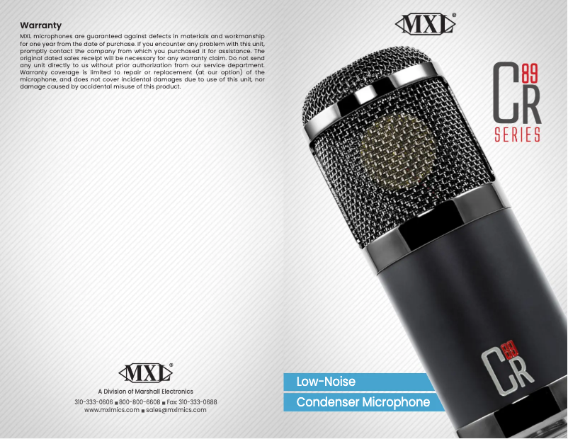 First page image of the manual for CR89