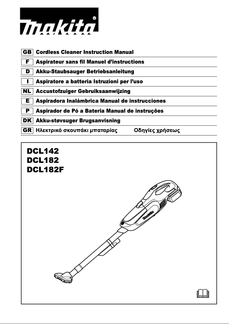 Page 1 of the manual User Manual Makita DCL182