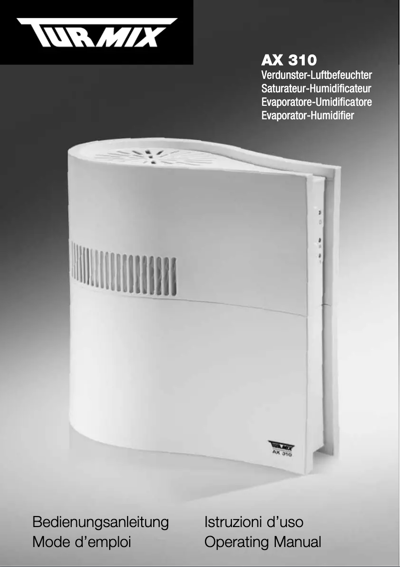 Page 1 of the manual User Manual Turmix AX 310