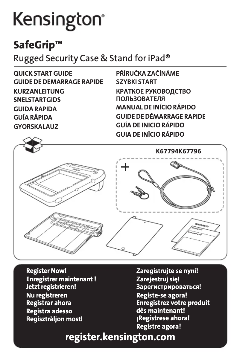 Page 1 of the manual User Manual Kensington SafeGrip w/ Lock