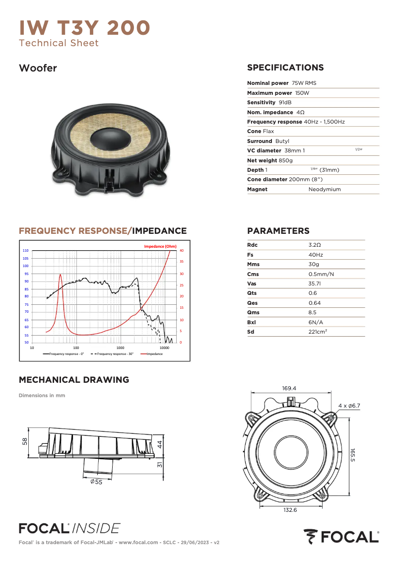 First page image of the manual for Inside IW T3Y 200