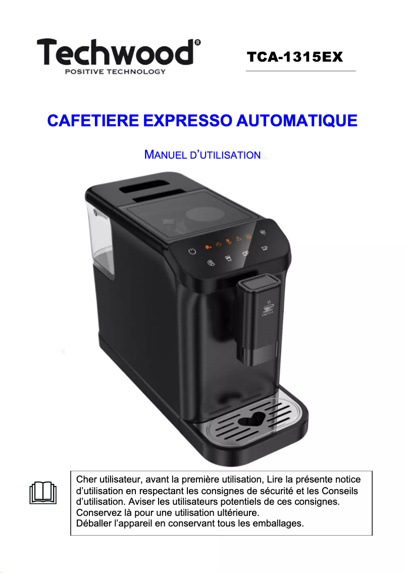 First page image of the manual for TCA-200EX