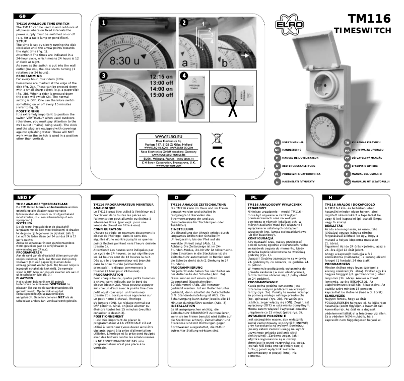 First page image of the manual for TM116