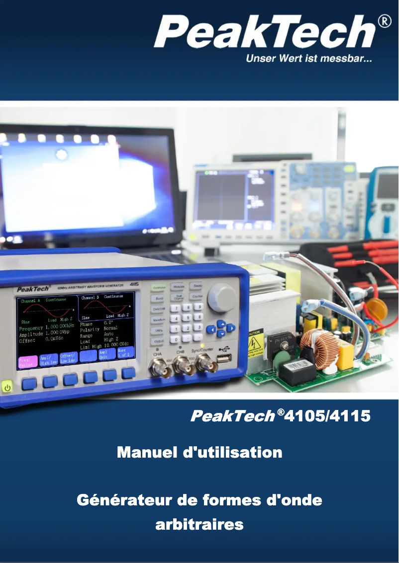 Page 1 of the manual User Manual PeakTech 4105