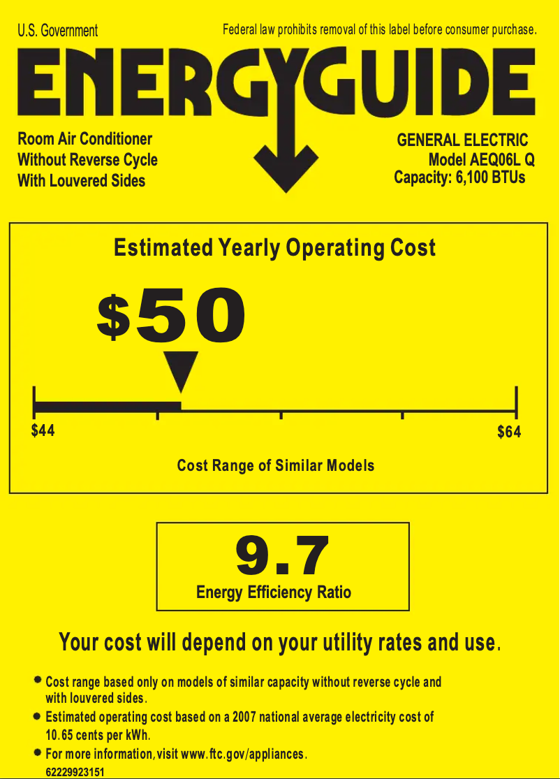 First page image of the manual for AEQ06LQ