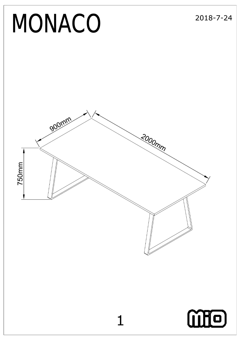 Page 1 of the manual User Manual Mio Monaco