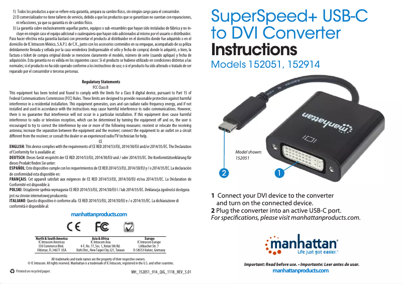 First page image of the manual for 152051