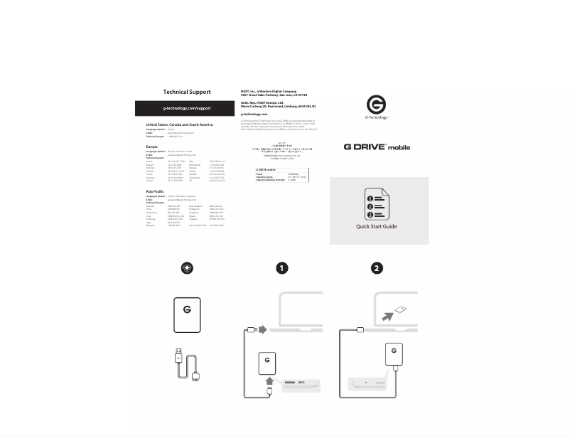 First page image of the manual for G-DRIVE mobile USB 3.0