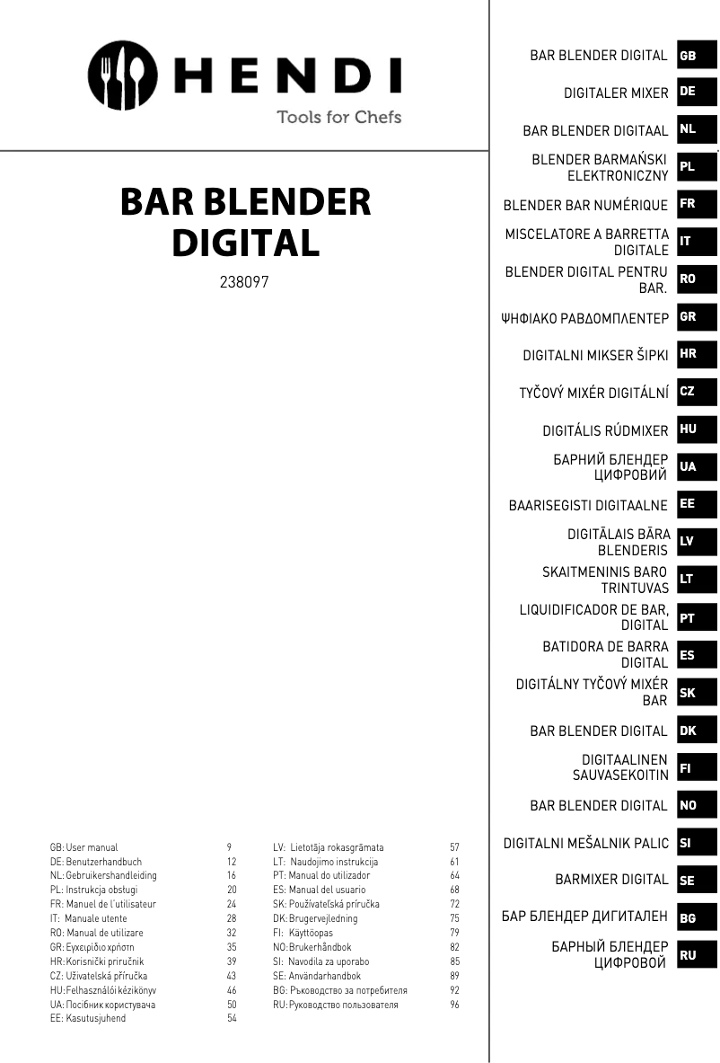 First page image of the manual for 238097