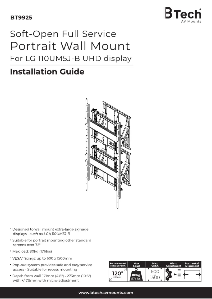 First page image of the manual for BT9925