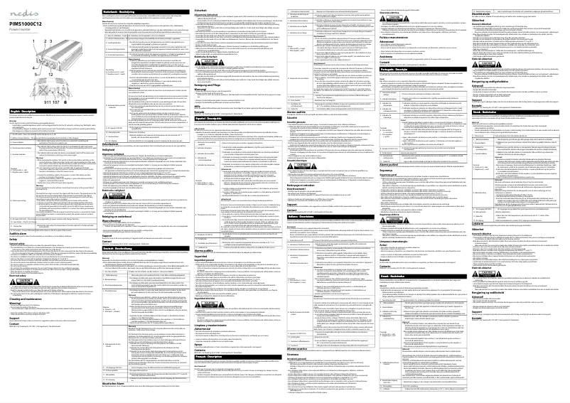 First page image of the manual for PIMS1000C12