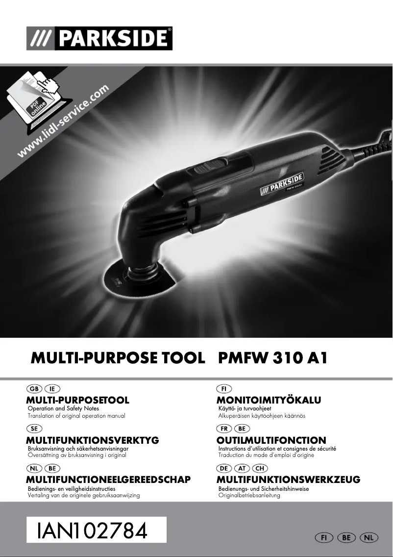 Page 1 of the manual User Manual Parkside PMFW 310 A1