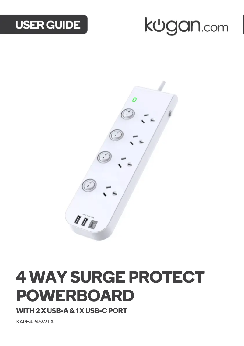 First page image of the manual for KAPB4P4SWTA