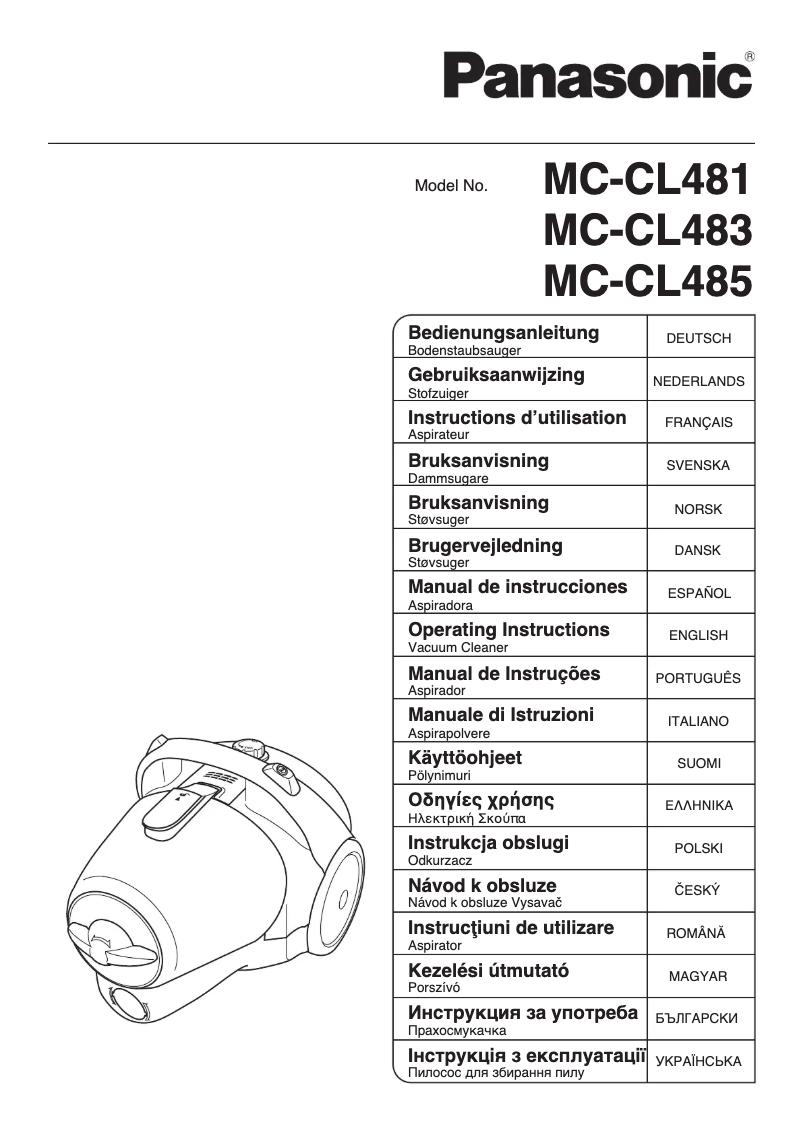 First page image of the manual for MC-CL483