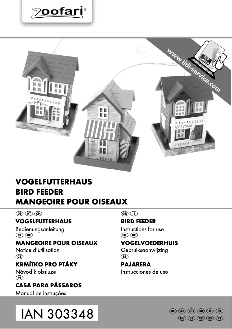 First page image of the manual for IAN 303348