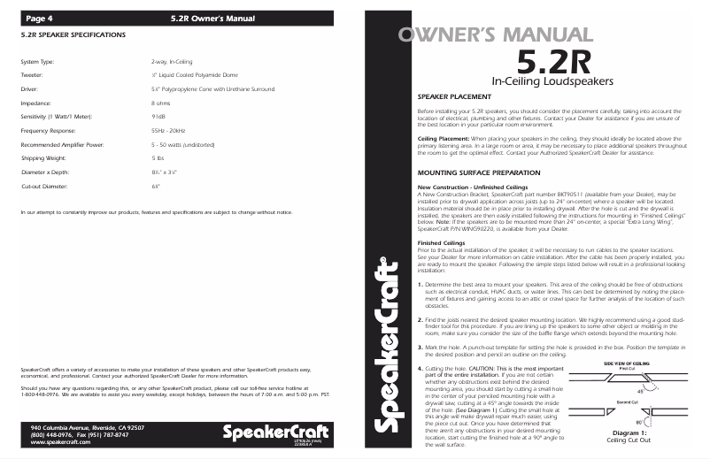 First page image of the manual for 5.2R