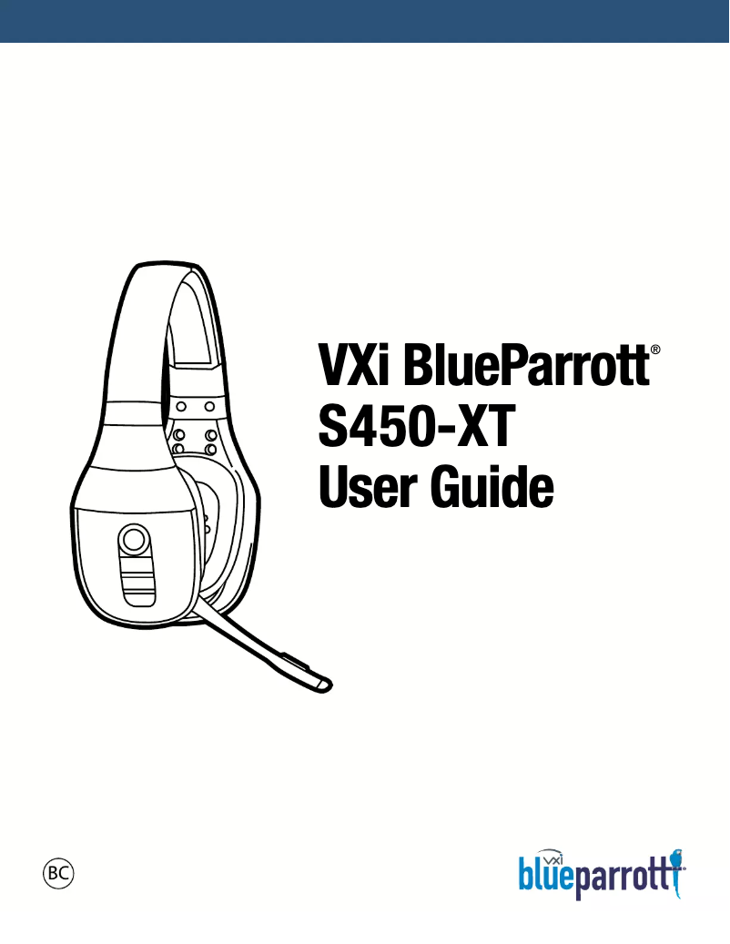 First page image of the manual for BlueParrott S450-XT