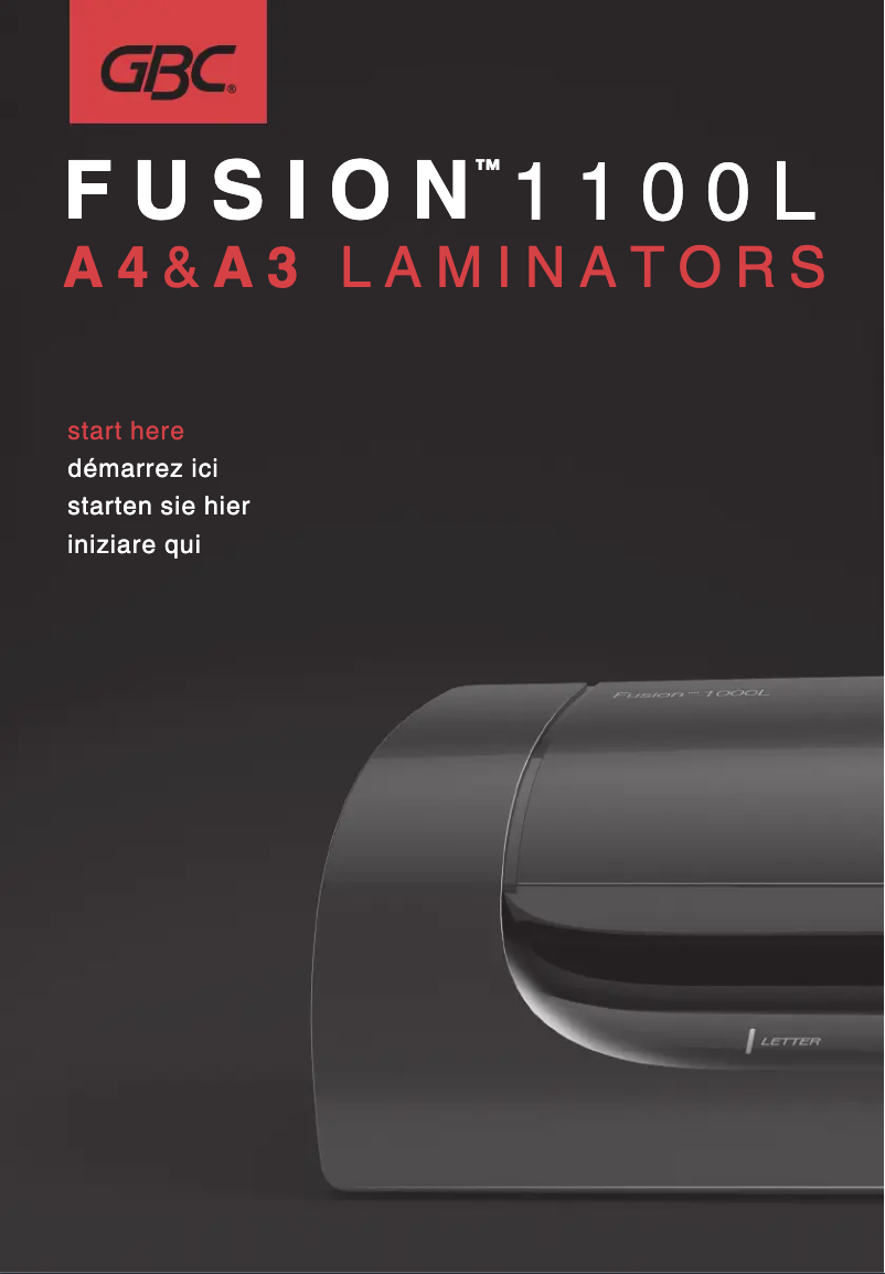 First page image of the manual for Fusion 1100L