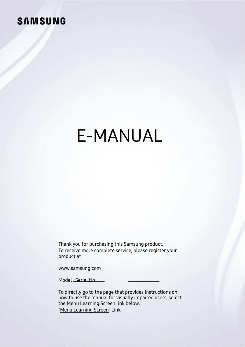Page 1 of the manual User Manual Samsung QA50Q60TAS
