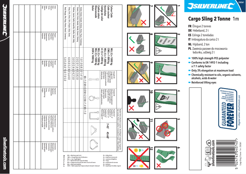 Page 1 of the manual User Manual Silverline 250361