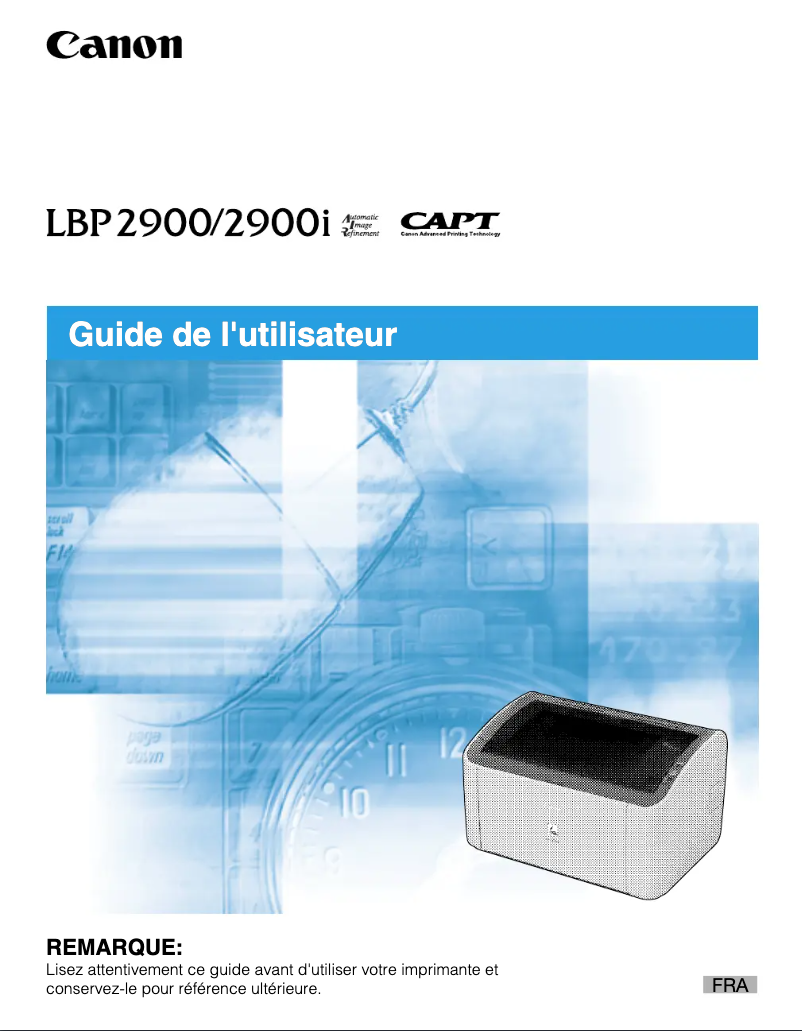 First page image of the manual for i-SENSYS LBP2900