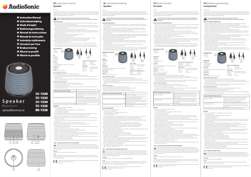 First page image of the manual for SK-1524