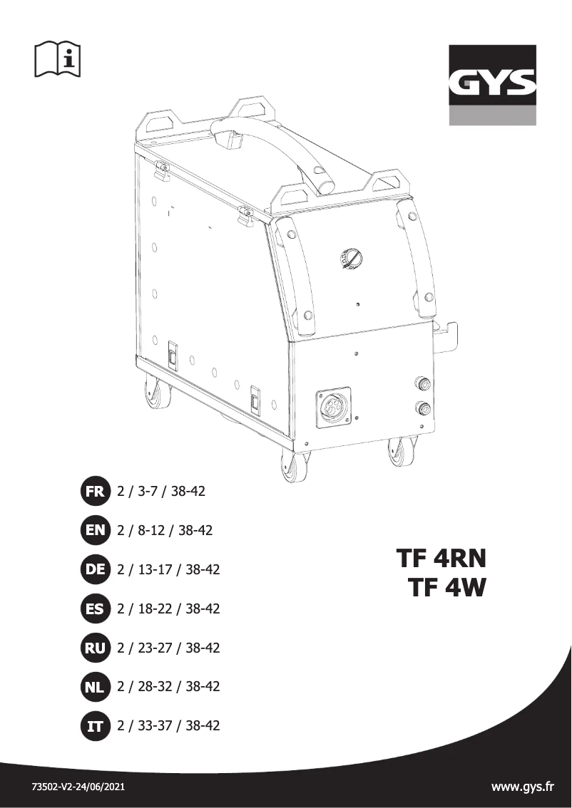 First page image of the manual for TF 4W