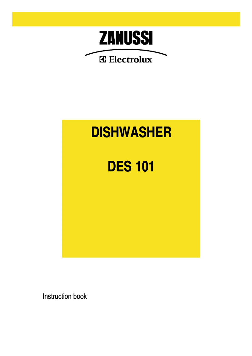 First page image of the manual for DES101