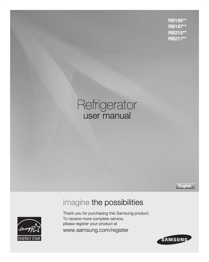 First page image of the manual for RB215ACPN