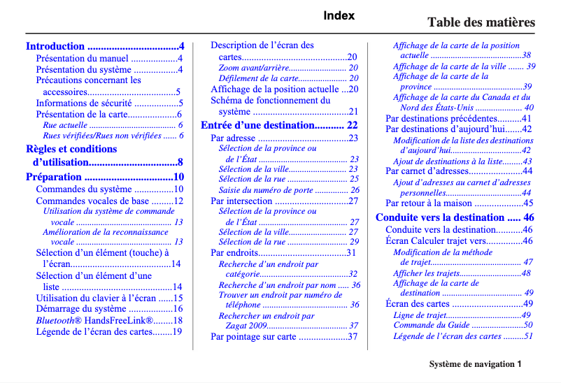 First page image of the manual for Odyssey (2010)