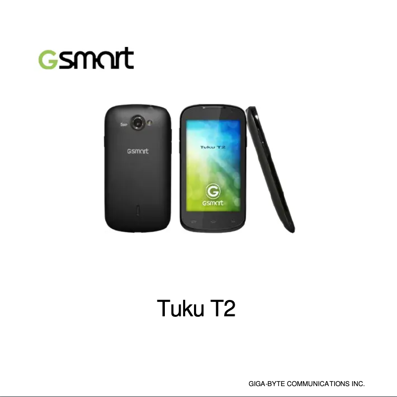 Page 1 of the manual User Manual GSmart Tuku T2