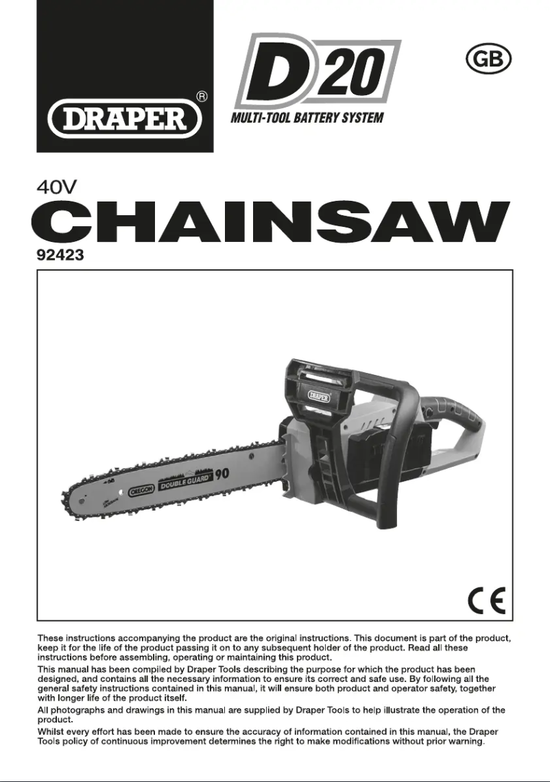 Page 1 of the manual User Manual Draper D20